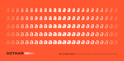 Gotham Variable Font Poster 12